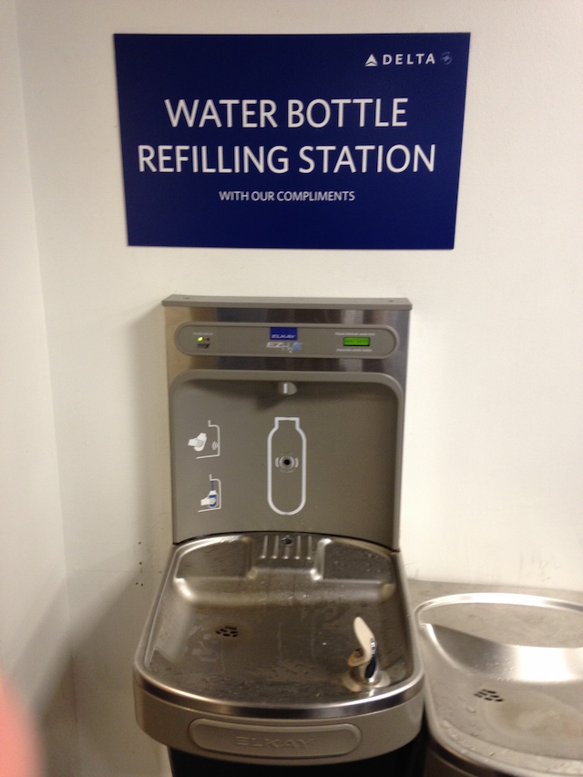 I love these water bottle filling stations they have at airports.