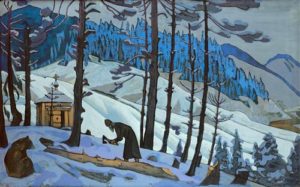 St. Sergius the Builder (future name of Bartholemew) - by Nicholas Roerich, 1929