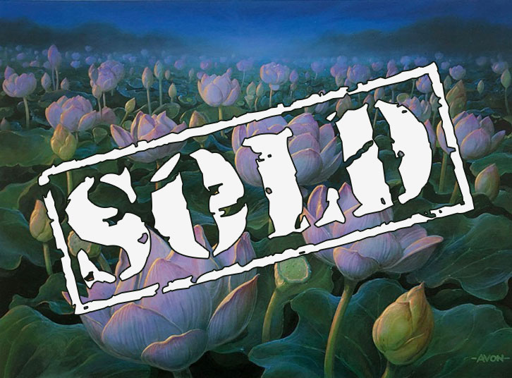 Painting for Lotus Field by John Avon Sells for $40,000