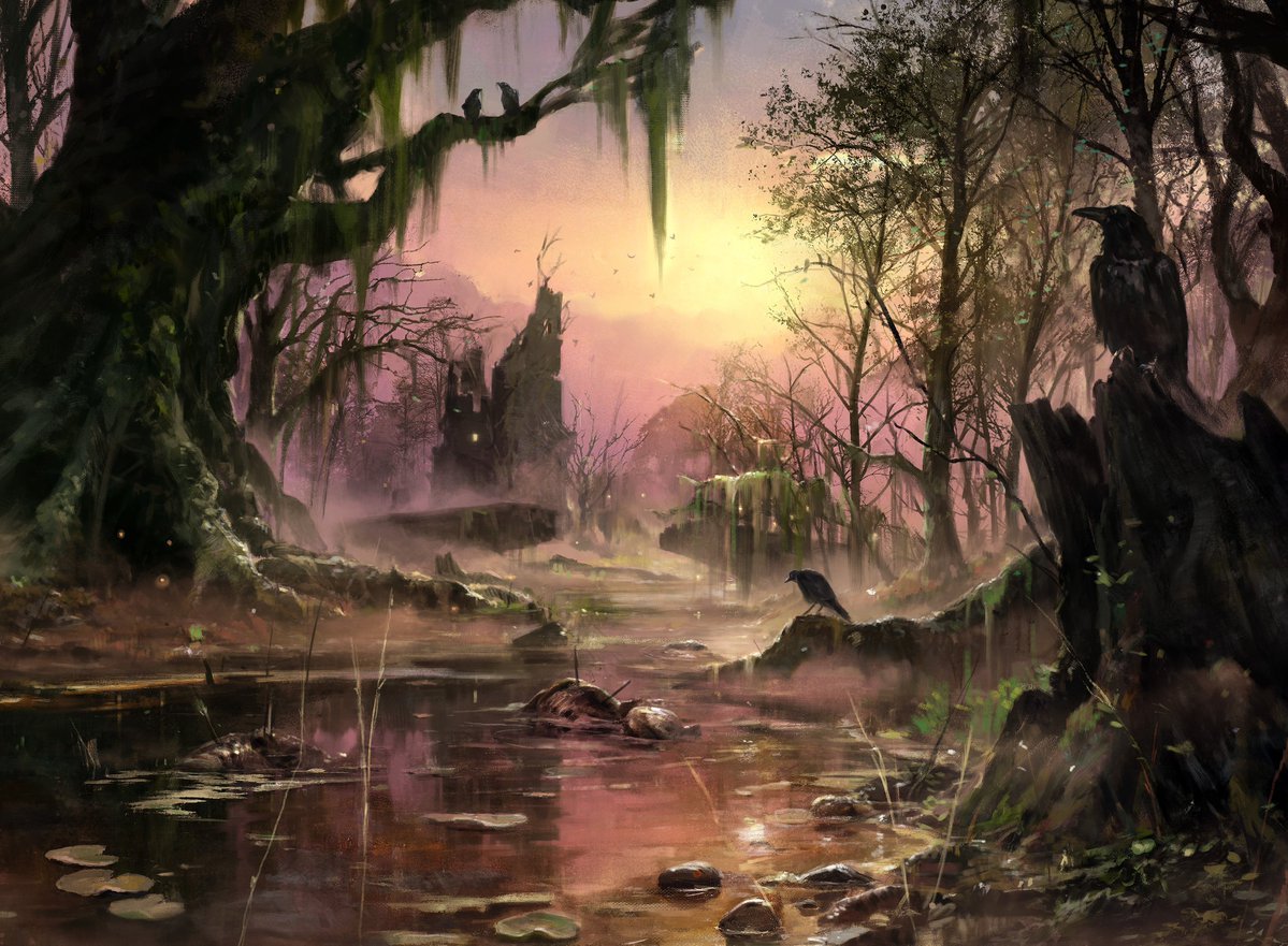 Magic The Gathering Swamp Art
