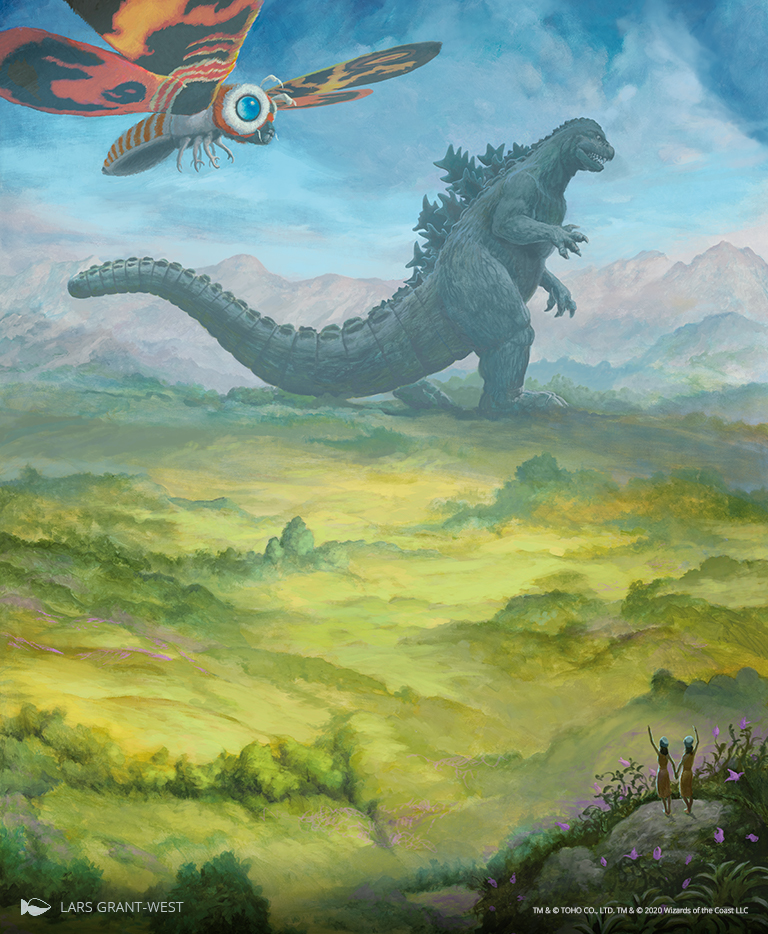 The Godzilla Lands Secret Lair: Five Japanese Foil, Full-Art Lands with
