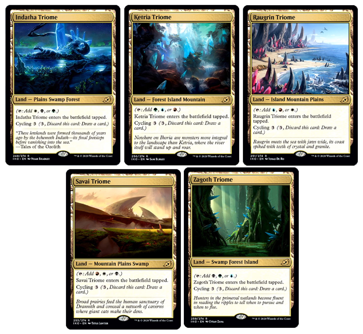 Ikoria s Triomes Are Tri Lands With Basic Land Types And Cycling 