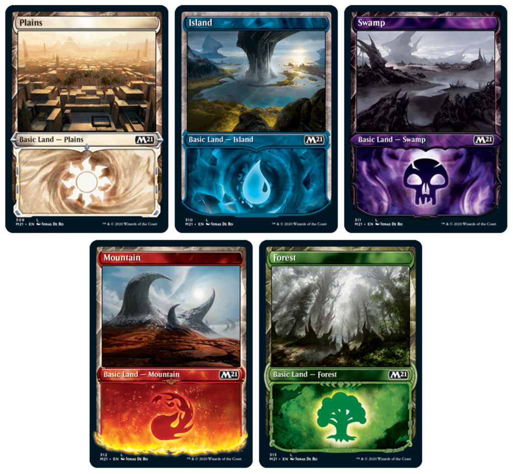 Core Set 2021 Preview Basic Lands Hipsters of the Coast Hipsters