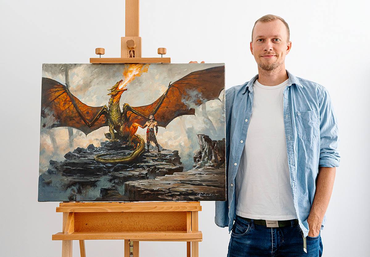 Grzegorz Rutkowski Sells Two Dragon and One Sarkhan Painting for $42,950