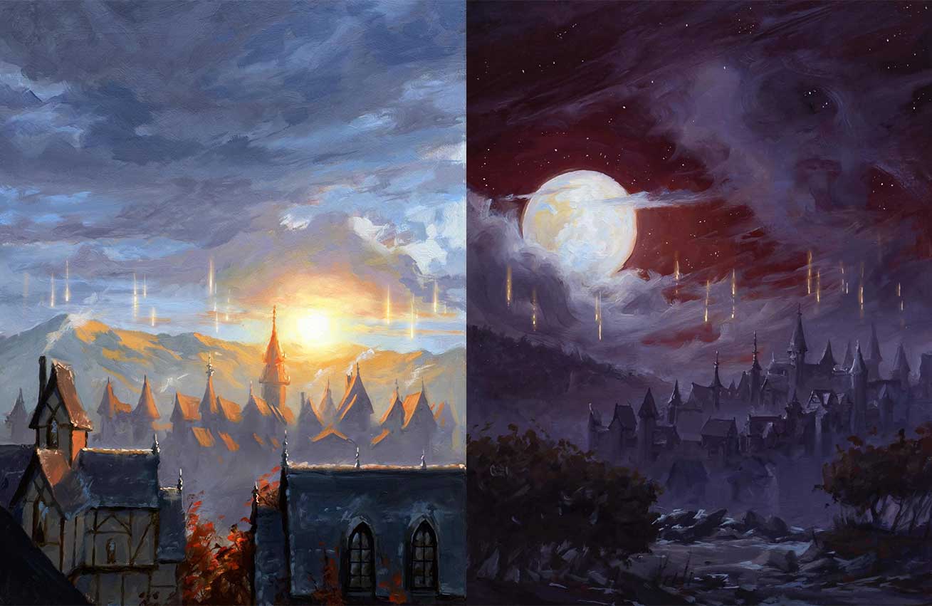 paintings-for-innistrad-midnight-hunt-s-day-night-token-sells-for-a