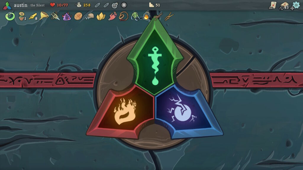 A screenshot of Slay the Spire's three "keys."
