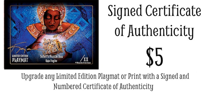 Signed Certificate of Authenticity for $5