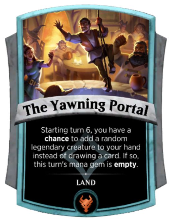 A screenshot of the Magic Spellslingers card The Yawning Portal.