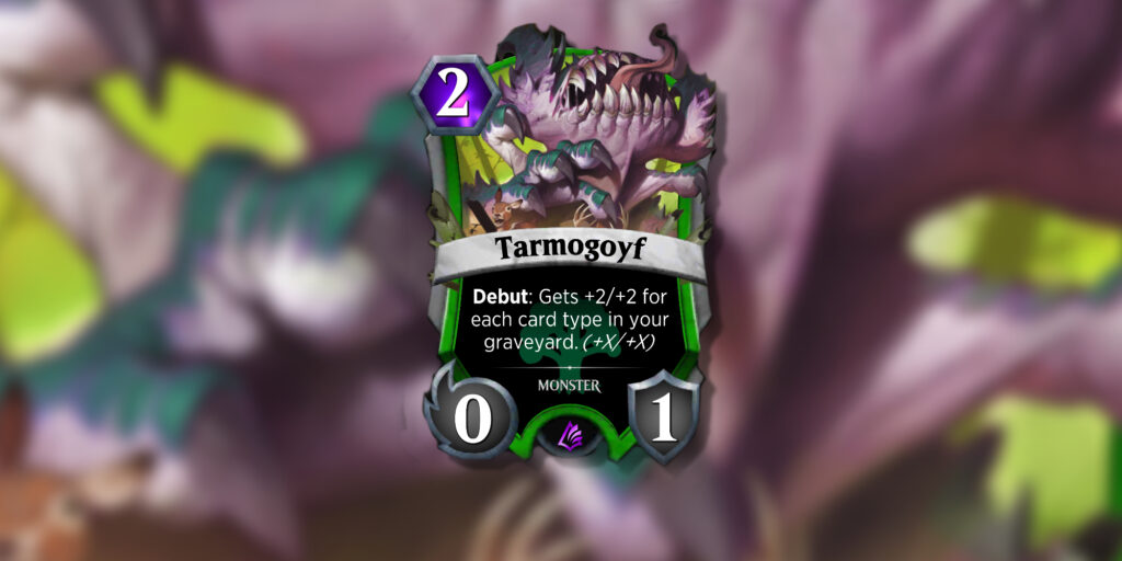 A screenshot of the Magic Spellslingers card Tarmogoyf.