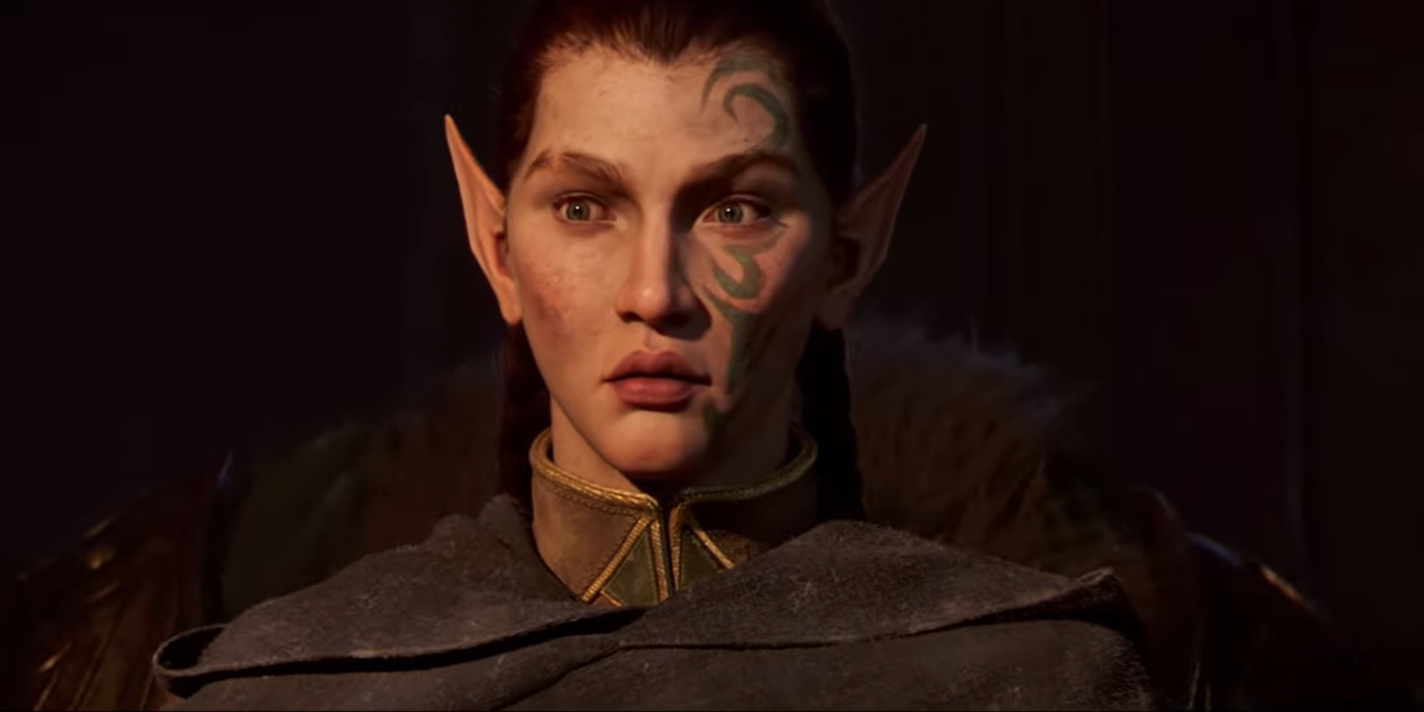 Close-up of an unfortunate elf who is about to fight Ajani.