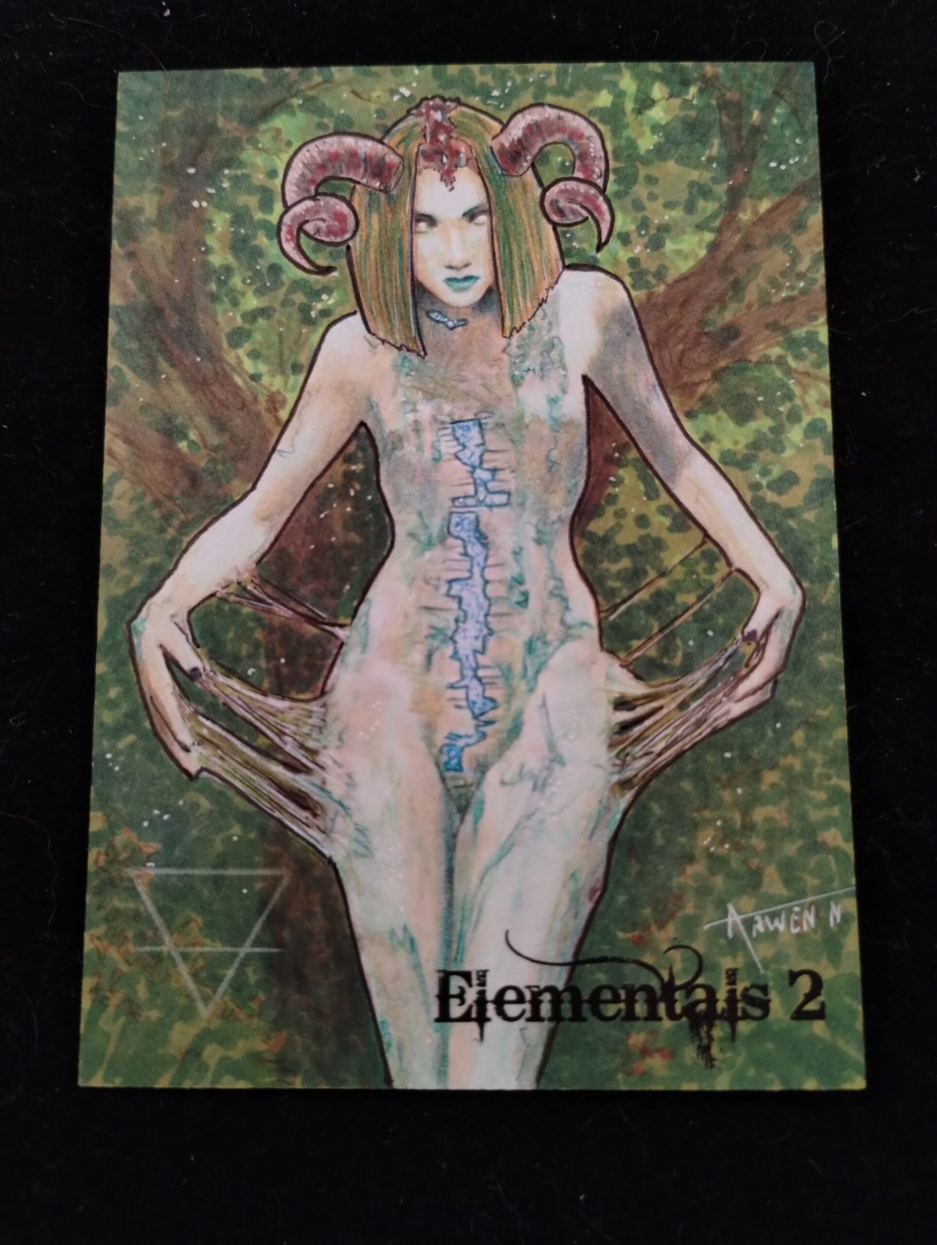 Elementals 2 sketch card by Arwenn Necker