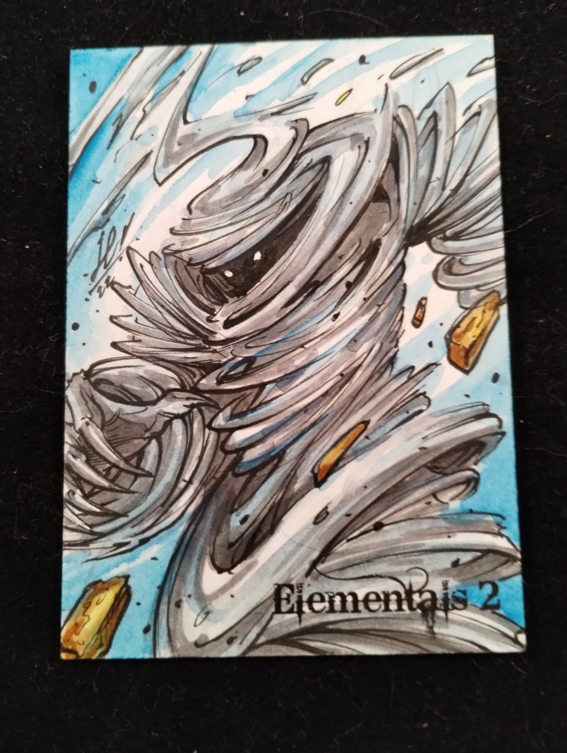 Elementals 2 sketch card by Jose Carlos Sanchez