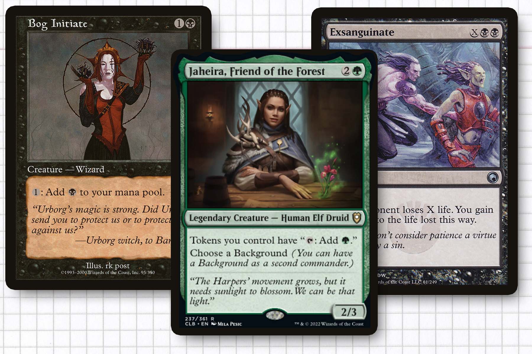 Bog Initiate, Exsanguinate and Jaheira. One of a few Pros Bloom mimicking combos