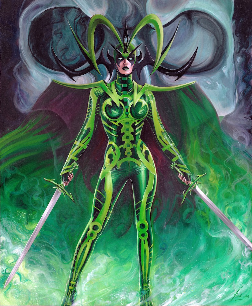 Hela by fred.ian, oils on paper, 41cm x 51cm (16” x 20”)