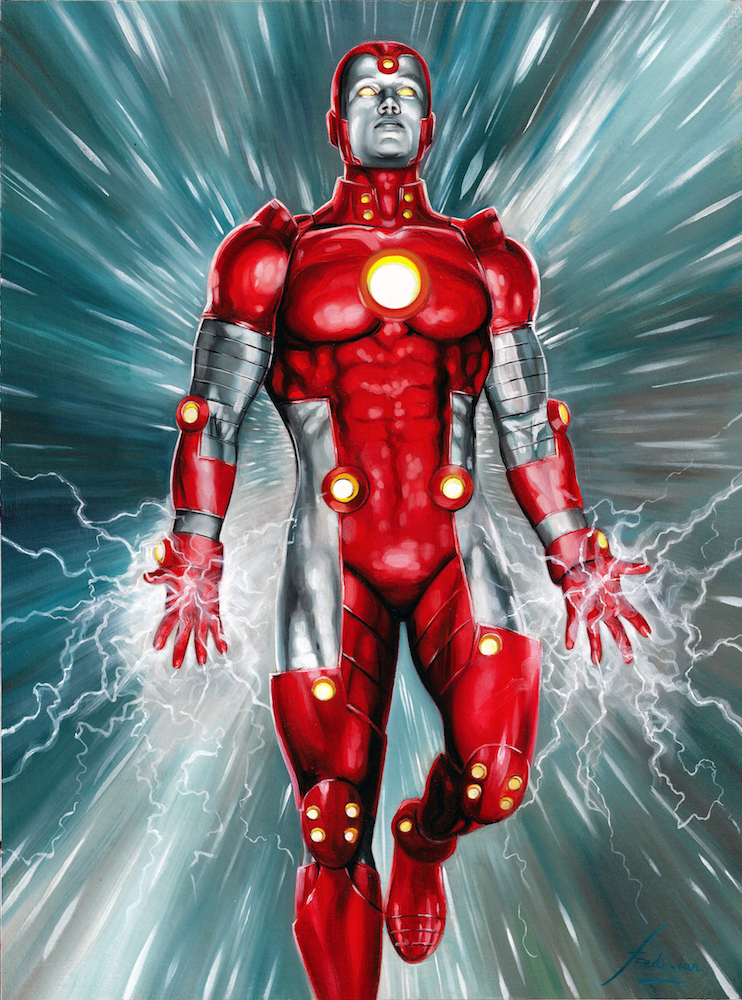 Iron Lad by fred.ian, oils on paper, 29.7cm x 40cm (11.7” x 15.7”)