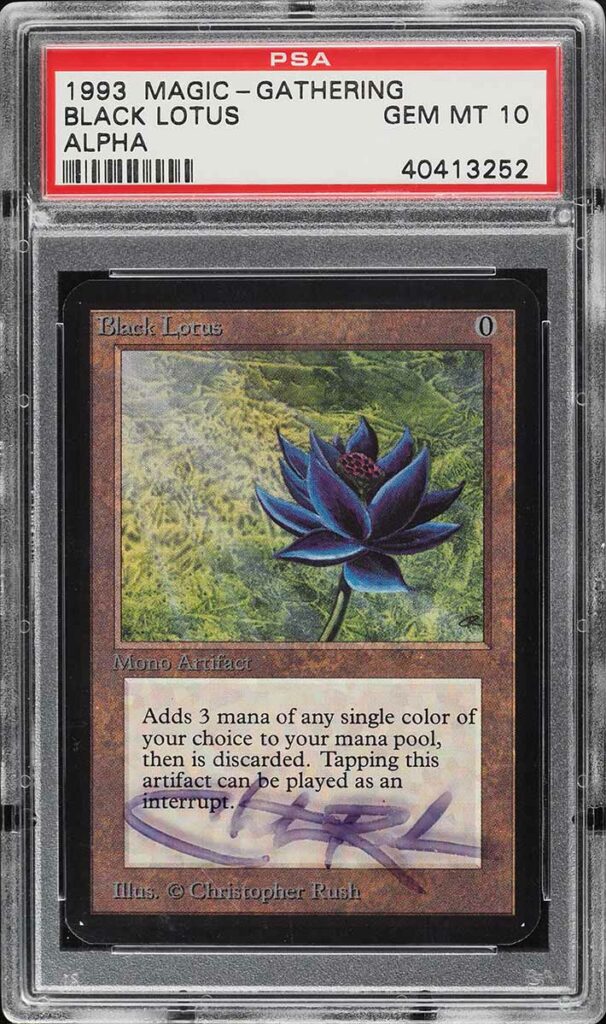 Signed PSA 10 Alpha Black Lotus sells for 540,000, Breaks Record For