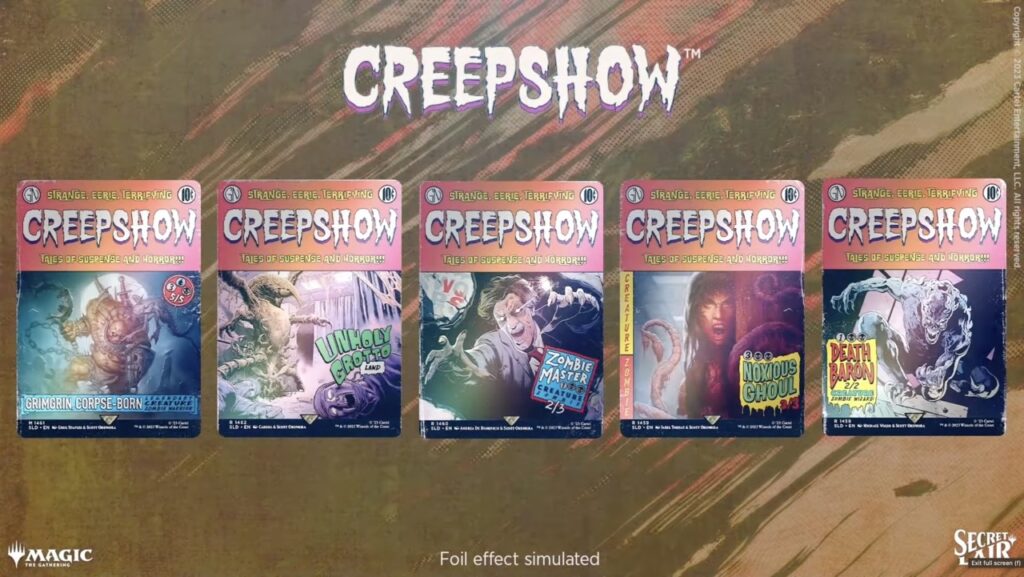 Secret Lair Spookydrop 2023 The Princess Bride, Evil Dead, Doctor Who