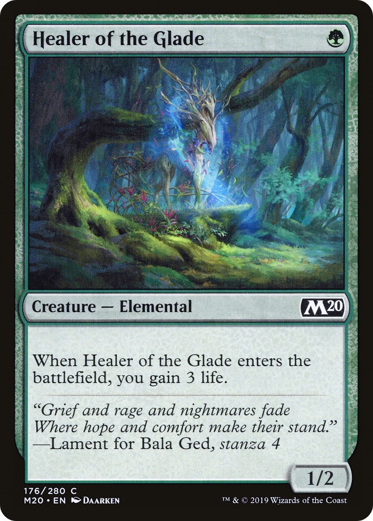 CARD IMAGE: Healer of the Glade, Core Set 2020