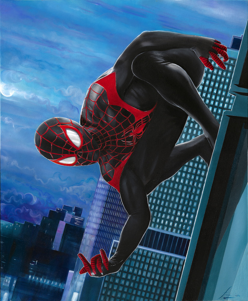 Miles Morales by fred.ian, oils on paper, oils on paper, 41cm x 51cm (16” x 20”)