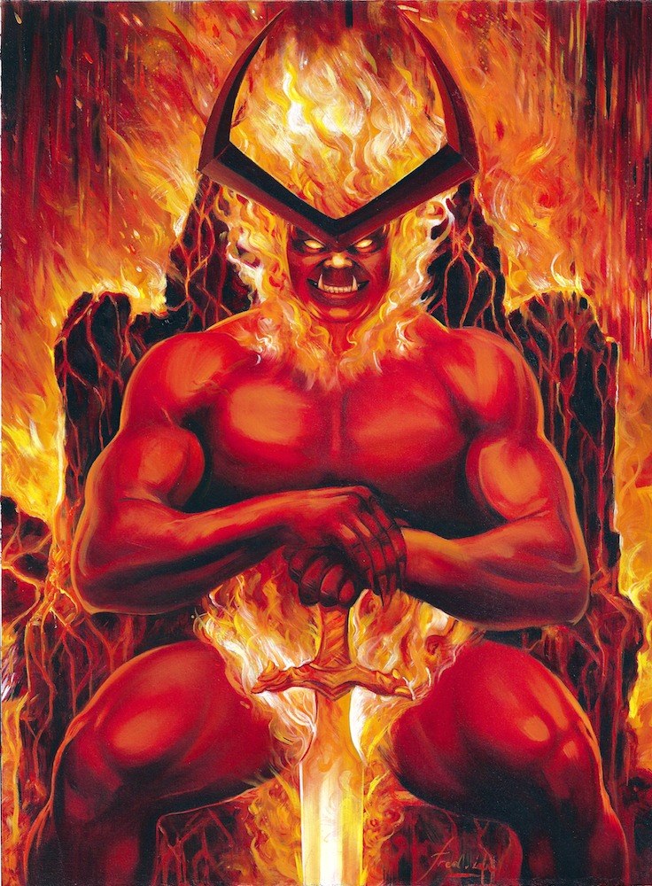 Surtur by fred.ian, oils on paper, oils on paper, 29.7cm x 40cm (11.7” x 15.7”)