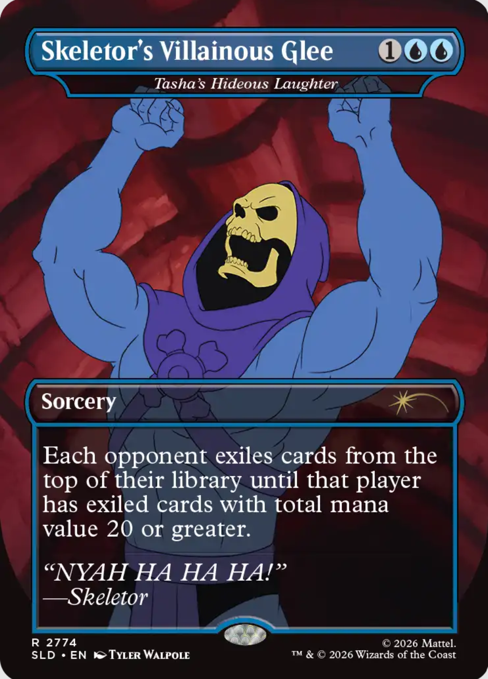 A Magic: The Gathering depiction of Skeletor from He-Man